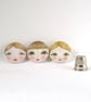 Doll Face Covered Buttons (Set of 3) 