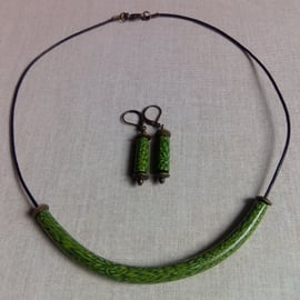 Cane Necklace and Earrings set