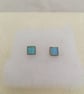 Beautiful Faux Opal Square Ear Studs - Image 3