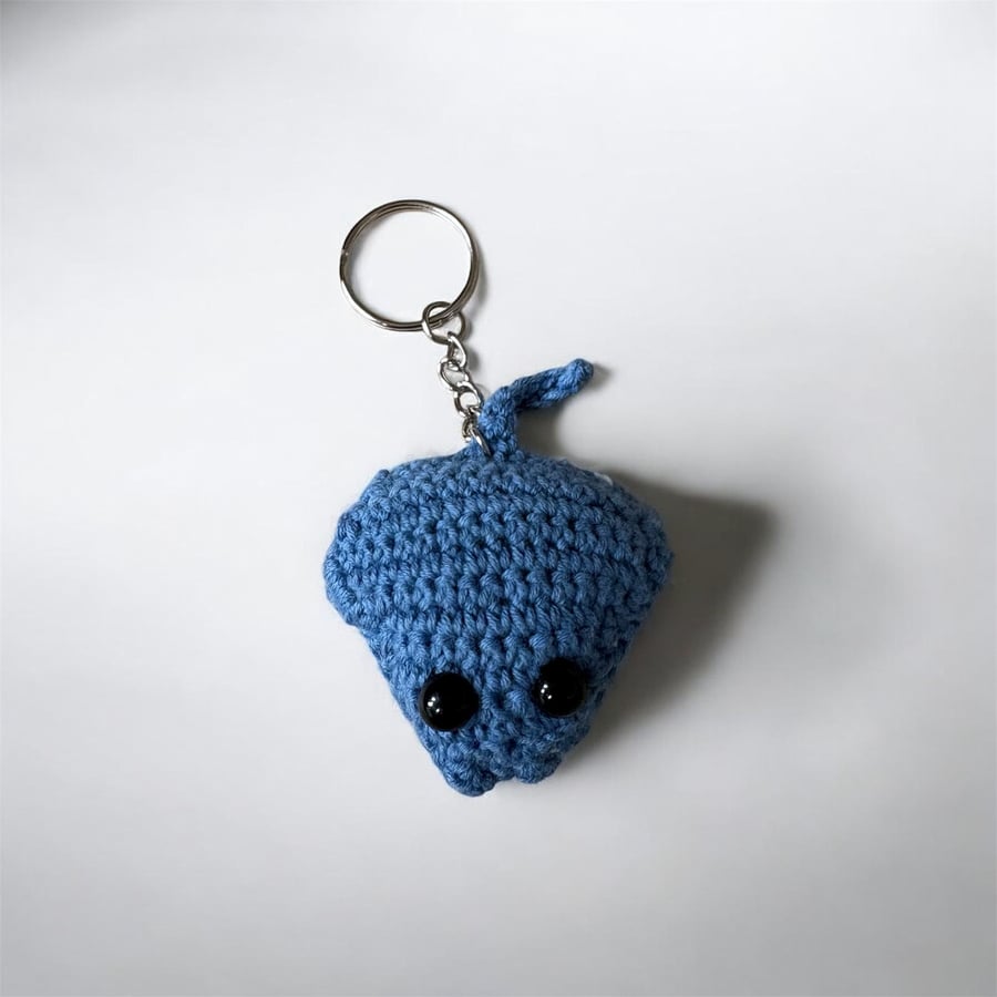 Handmade Crochet Stingray Keychain Amigurumi Bag Charm, Soft Plush Accessory