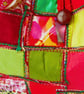 Pyramid shaped shoulder bag in red and green - Image 6