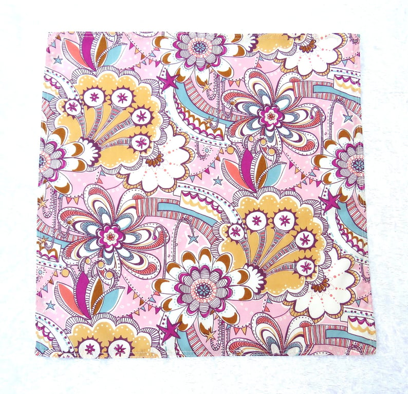 Liberty print handkerchief,  Firework Garden