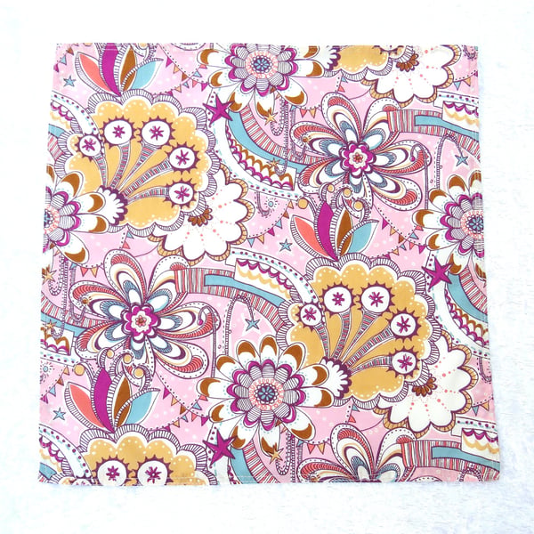 Liberty print handkerchief,  Firework Garden