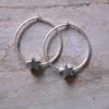 Sterling Silver Hoops with Silver Stars