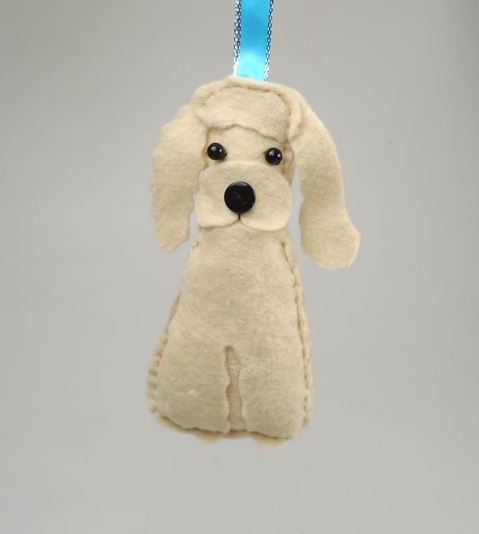 Handmade Felt American Cocker Spaniel Dog, Hanging Decoration, Dog Lovers Gift