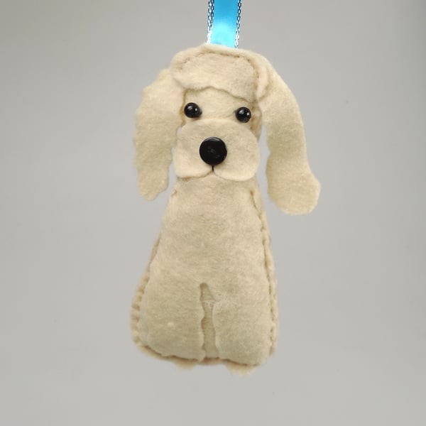 Handmade Felt American Cocker Spaniel Dog, Hanging Decoration, Dog Lovers Gift