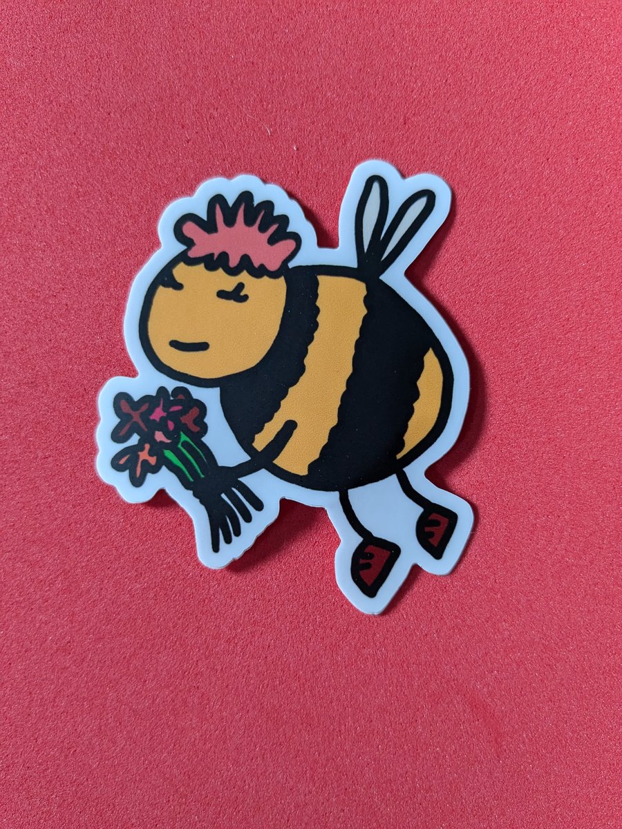 Happy bee sticker