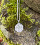 Silver and 18ct gold aquamarine Bloom pendant on chain - Image 5