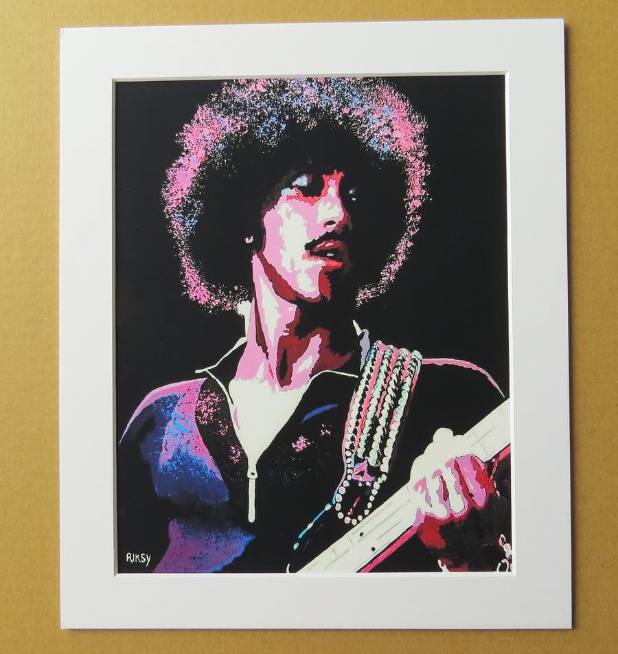 PHIL LYNOTT ART PRINT WITH MOUNT