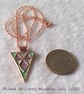 Copper Harlequin Triangular Pendant - Image 2