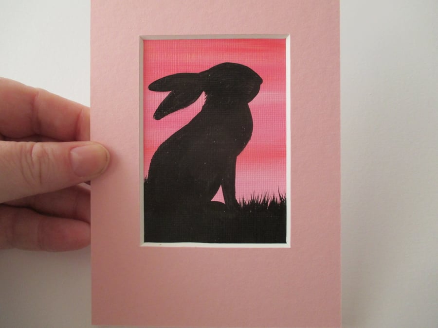 ACEO Rabbit aceo silhouette