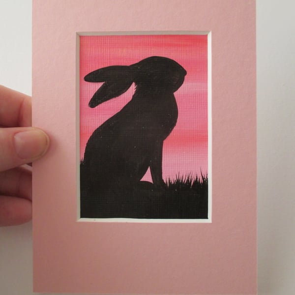 ACEO Rabbit aceo silhouette