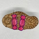 Fudge Recycled Quality Street Tin Earrings with Silver