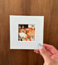 Mounted Whimsical Hare Rabbit with Bird Robin in Moonlight Watercolour Edition  - Image 1