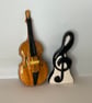 Double Bass and music note salt and pepper set. - Image 1