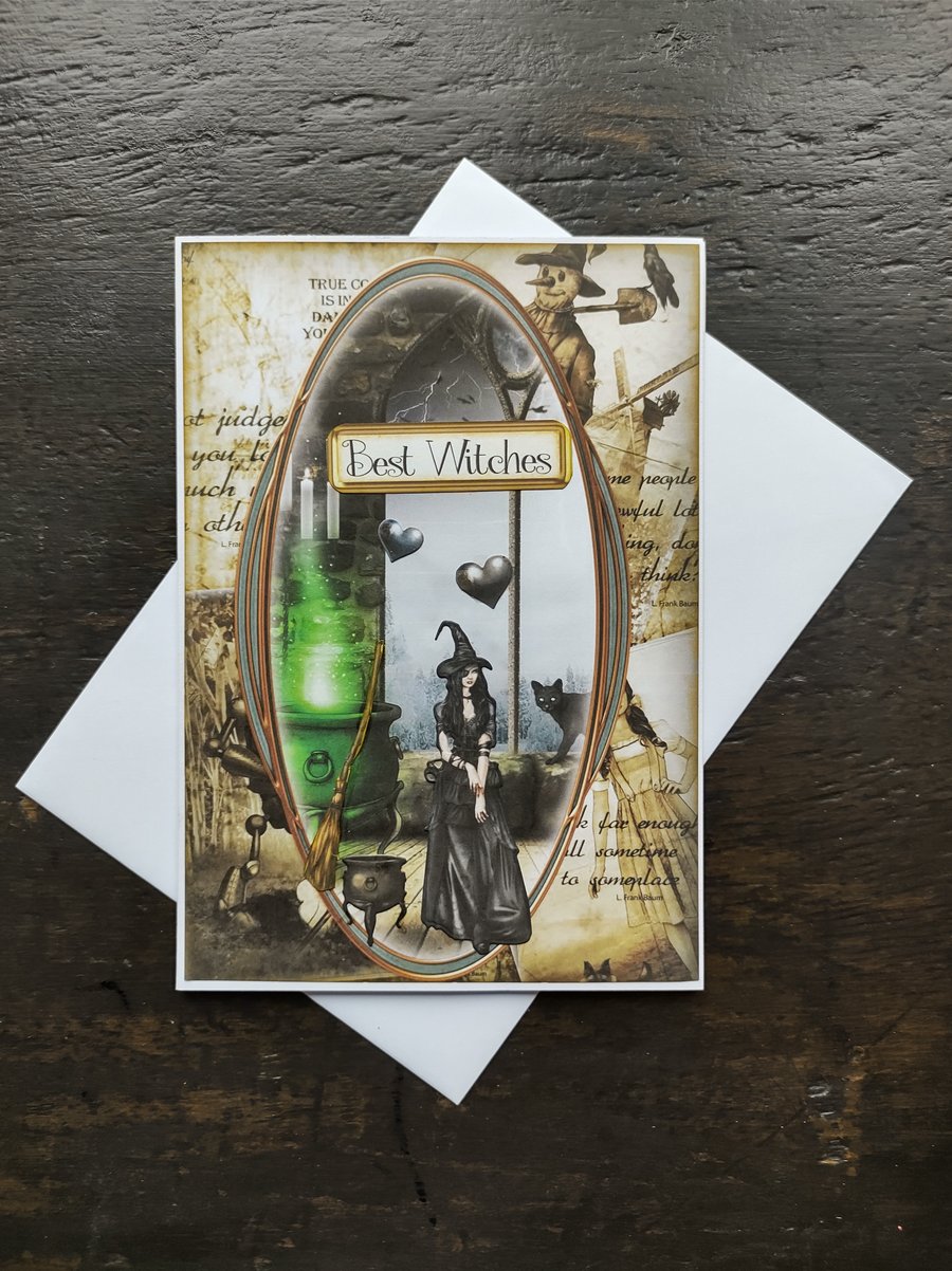 Land of Oz Witch Card, C5 Card,Black Witch Card.