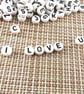 7x4mm flat round White single A-Z & mixed letters Acrylic Alphabet Beads - Image 3
