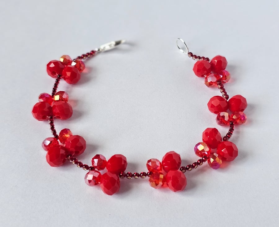 Handmade bracelet "Ruby Wings"