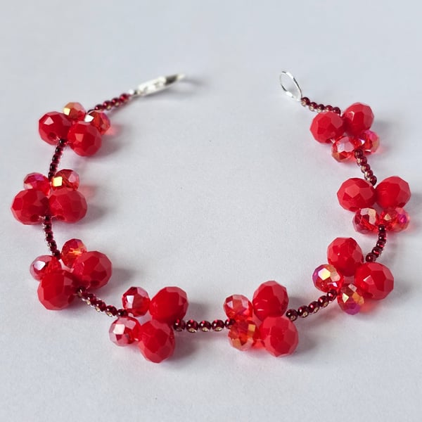 Handmade bracelet "Ruby Wings"