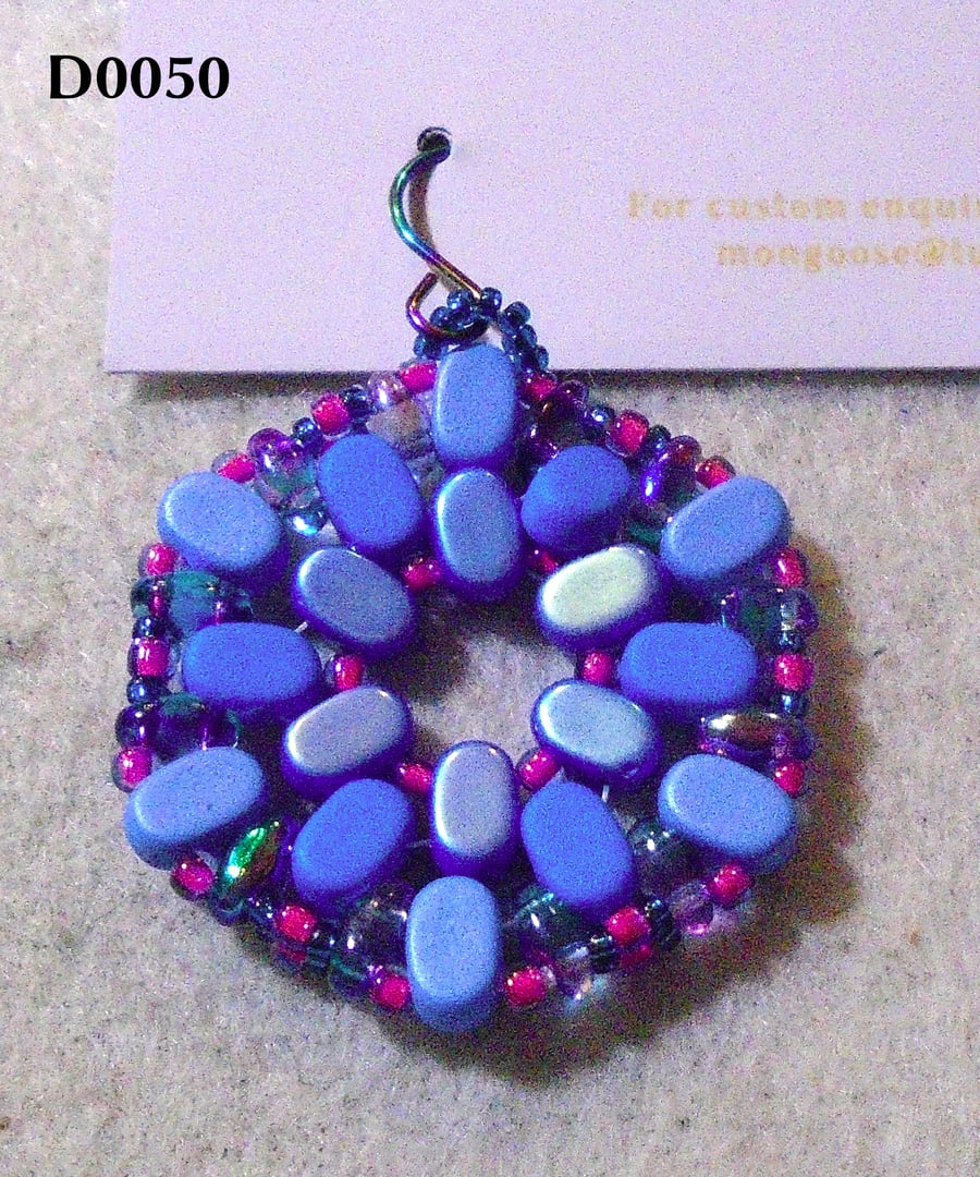 Hexagonal bead earrings (customisable)