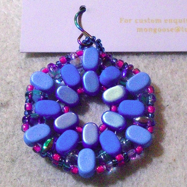 Hexagonal bead earrings (customisable)