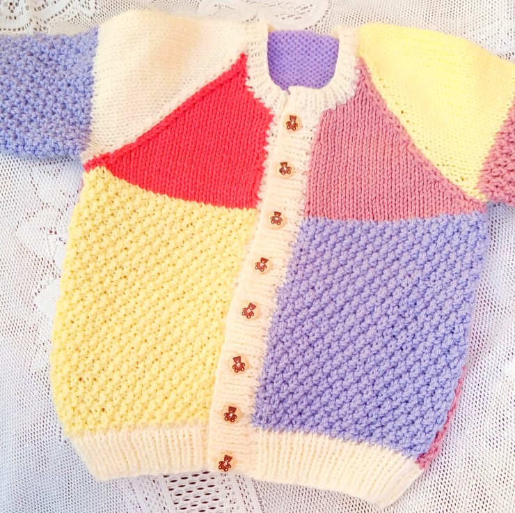 Multi coloured outlet knitted cardigan