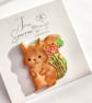 Hand-painted Squirrel Brooch