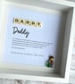 Dad Daddy Scrabble Minifigures Frame Personalised  - Image 6