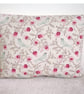 20 x12 inch Floral Cushion Cover Pink Duck Egg Flowers Birds Bird Oblong 20" - Image 1