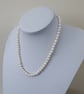 Freshwater Pearl Necklace with Heart Clasp in Sterling Silver - Image 2