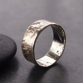 Sterling Silver Granite Textured Ring