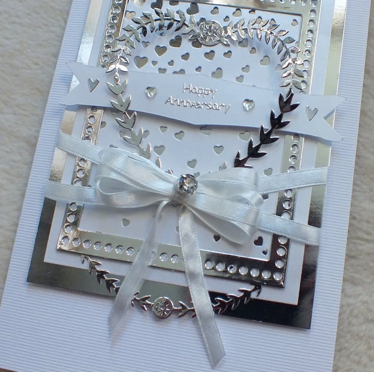 Luxury Handmade Anniversary Card - Folksy