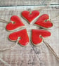 Made to order ..Little Red Hearts set of 5 . Ceramic heart decorations  - Image 4