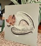 Sleeping Cat Illustration Art Work Blank Greetings Card Birthday Thank You