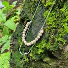 Bodhi seed bead sterling silver layered necklace