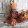 Large Primitive Pumpkin Doll