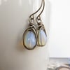 Opalite Wire Wrapped Earrings