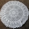 White Crochet Circular Shawl