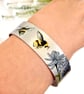 Bee cuff bracelet, jewellery bangle with bumble bees. (533)             - Image 2