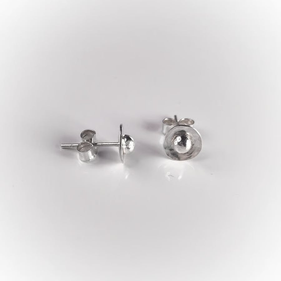 Sterling silver disc studs