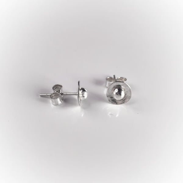 Sterling silver disc studs