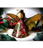 Large: Red Tin Angel Christmas tree topper - Image 3