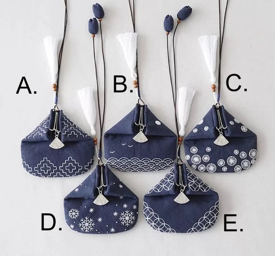 Heidi's Sashiko Coin Purse DIY Kit with Embroidery Tutorial"