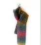 Hand Knitted Scarf  - Cosy Chunky Yarn - to match Dog Scarf Brown Green Red