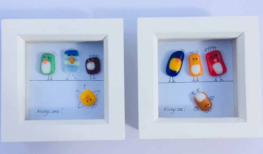 Small fused glass quirky and fun picture