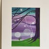 Ribbons of Light. Mounted print from my original painting.