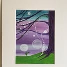 Ribbons of Light. Mounted print from my original painting.