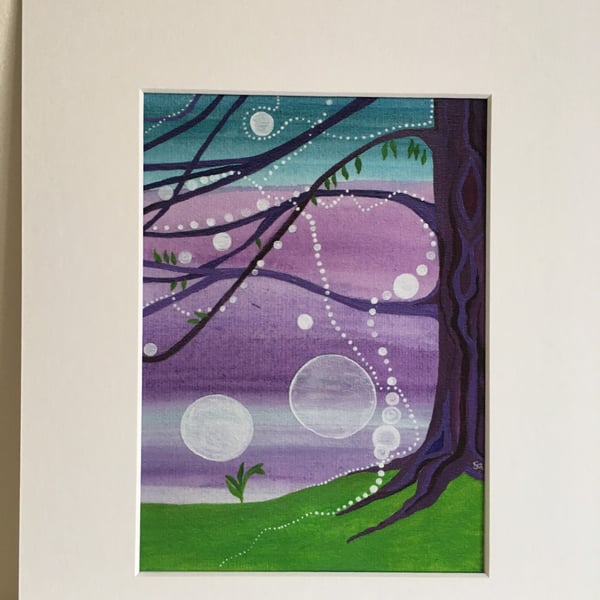 Ribbons of Light. Mounted print from my original painting.