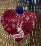 Lovely Christmas themed hanging decoupaged heart - Image 3