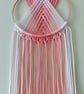 Pastel Peach & White Macramé Wall Hanging. - Image 2